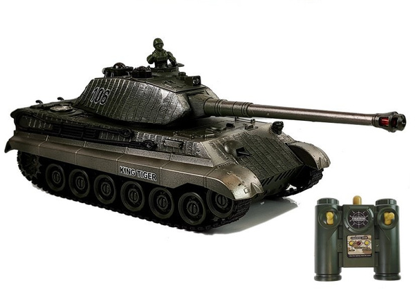 Zestaw Czołgów Bitewnych Zdalnie Sterowane R/C 1:28 Zielony i Czarny 
