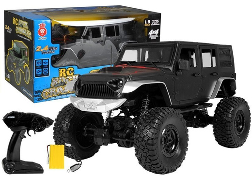 Auto Zdalnie Sterowane Jeep Gigant 20 km/h 1:8 Czarny