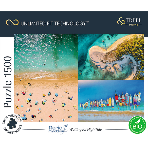 PUZZLE TREFL PRIME UFT 1500 - Aerial Mindblow przedstawiające kolaż z wakacyjnych widoków z lotu ptaku 26192