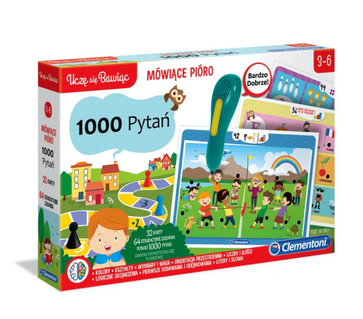 Mówiące Pióro 1000 Pytań Uczę się Bawiąc Język Polski Clementoni 50653