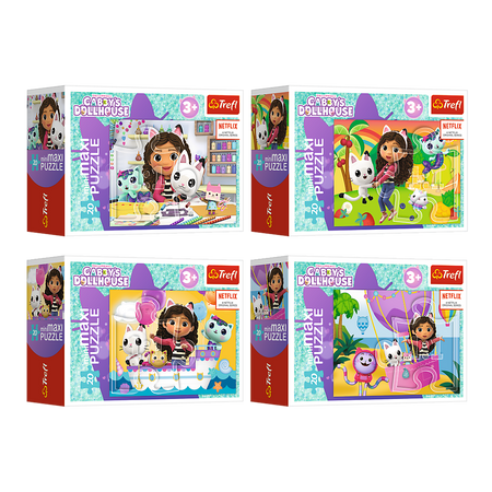Puzzle - 20 miniMaxi - Kolorowy dzień Gabi - Koci Domek Gabi - Trefl 56041