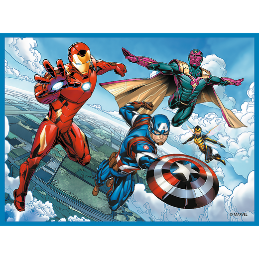 Puzzle - 2w1 + memos Bohaterowie w akcji Marvel The Avengers Trefl  93333