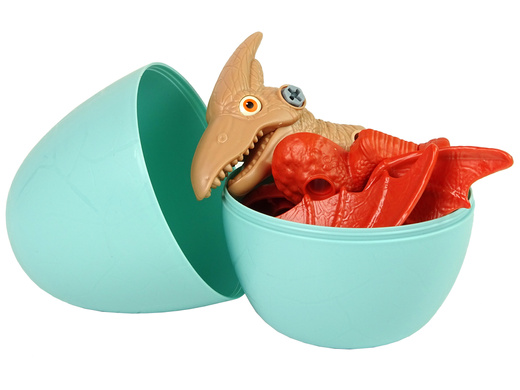 Zestaw Dinozaur Pterodaktyl z Jajkiem DIY Śrubokręt Czerwony 