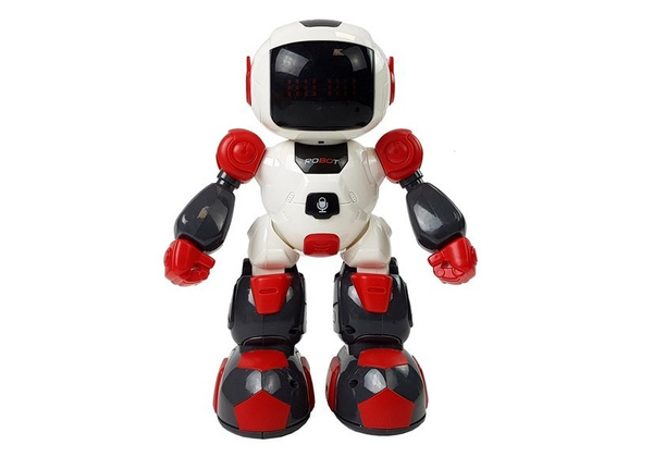 Robot Zdalnie Sterowany Zegarkiem na Podczerwień  Dźwięk Światła Nagrywanie Czerwony 