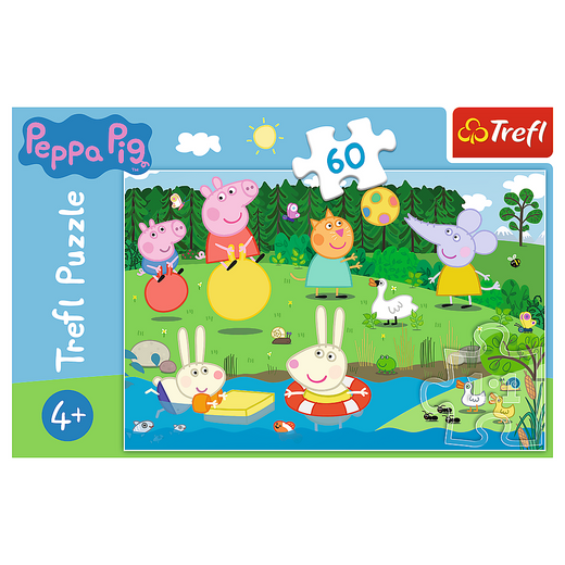 Puzzle - 60 - Wakacyjna zabawa - Świnka Peppa - Trefl 17326