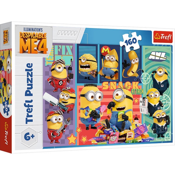 Puzzle - 160 - Minionkowa radość - Gru i Minionki: Pod przykrywką - Trefl 15423