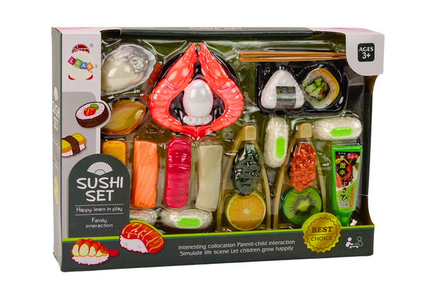 Zestaw Zabawkowy Do Sushi Akcesoria Krewetki Dla Dzieci 24 ele. 