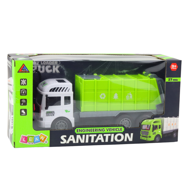 Śmieciarka RC Zdalnie Sterowana Światła Zielona 1:24 