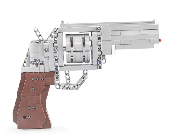 Rewolwer Pistolet z Klocków 475 Elementów CADA 5 Pocisków 