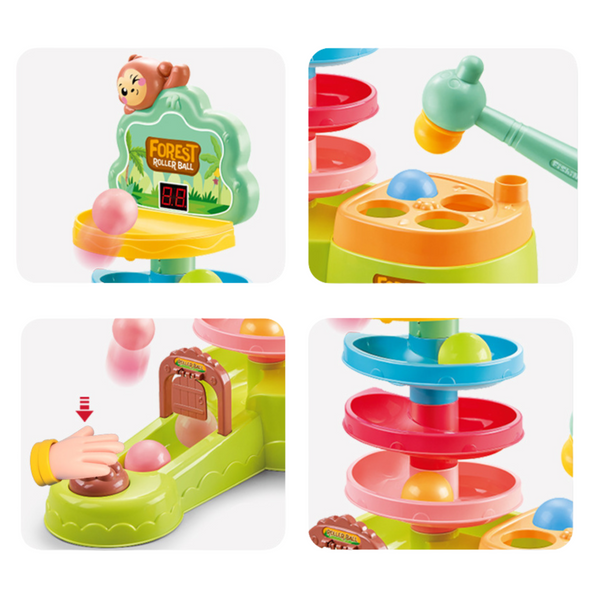 Tor Dla Kulek Interaktywna Zjeżdżalnia Sensoryczna Katapulta Młotek