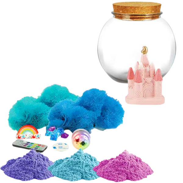 Zestaw Kreatywny DIY Terrarium z Małym Jednorożcem Lampka LED Pilot 