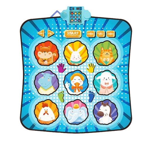 Mata Taneczna Interaktywna Zwierzęta Światła LED Muzyka Niebieska