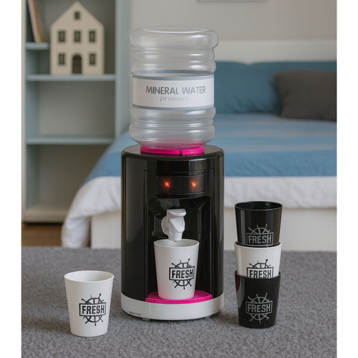 Dystrybutor Wody Zabawkowy Dla Dzieci Światła Dźwięki Różowy 