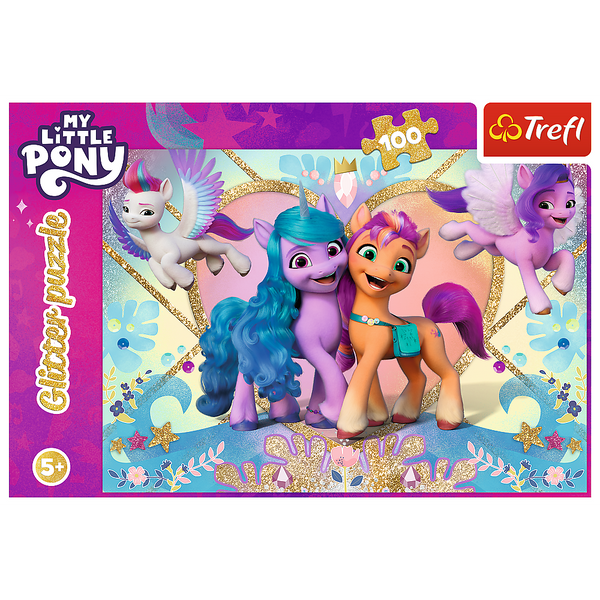 Puzzle - 100 Glitter - My Little Pony - Błyszczące kucyki - Trefl 14831