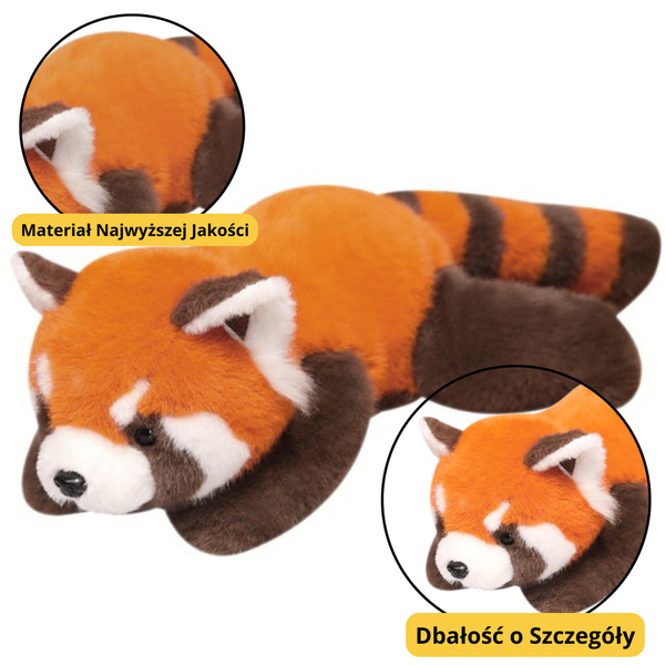 Pluszowa Maskotka Przytulanka Panda Czerwona Obciążone Łapki 30cm