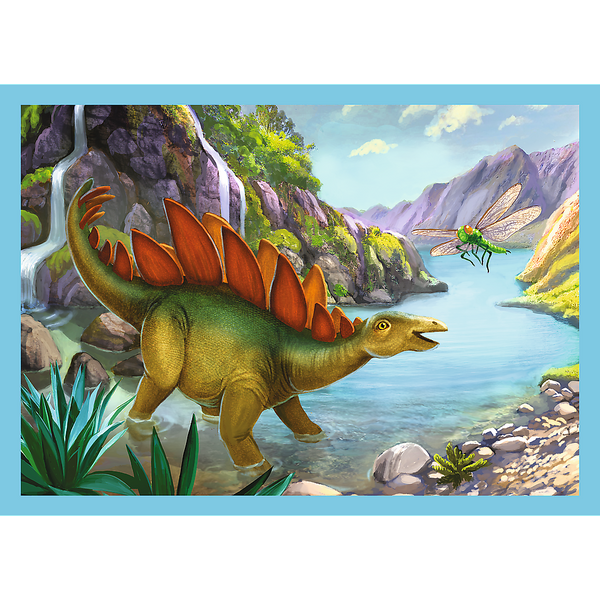 Puzzle - 4w1 (12, 15, 20, 24)  - Wyjątkowe dinozaury - Trefl 34609