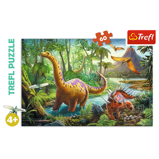 Puzzle - 60 - Wędrówka dinozaurów - Trefl 17319