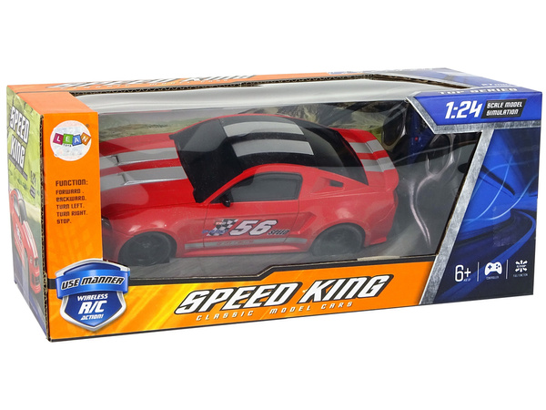  Auto Sportowe R/C 1:24 Wyścigi Czerwone Przyciemniane Szyby 