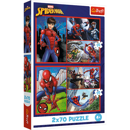 Puzzle - 2x70 - Pajęcze historie - Disney Marvel Spiderman Trefl 34443