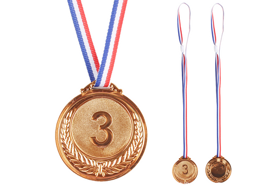 Brązowy Medal Trzecie Miejsce Nagroda Trofeum Cynkowy 6,5cm 