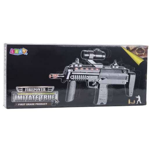 Karabin Zabawkowy Broń Światła Dźwięki Celownik Czarny 41cm