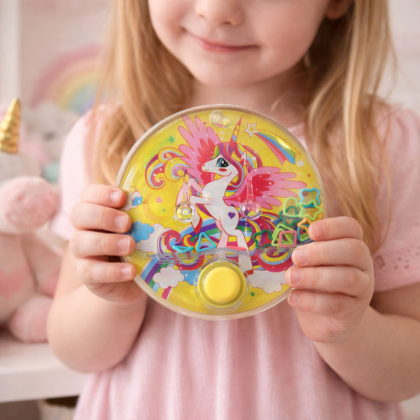 Gra Wodna Zręcznościowa Jednorożec Kolorowa Okrągła 10 cm 