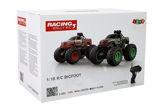 Auto Terenowe Pick Up Ogromne Koła Bigfoot Zdalnie Sterowany 2.4G 1:18 Czarno- Zielony 