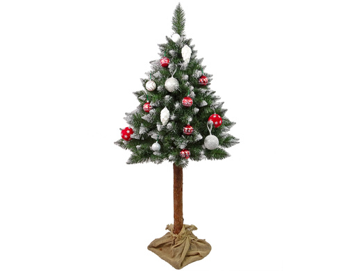 Choinka Sosna Diamentowa 3D na Pniu 160cm Śnieg Brokat