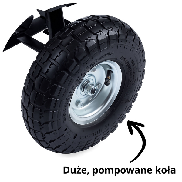 Wózek Ogrodowy Transportowy Wyjmowana Odchylana Taca Zielony 120 kg