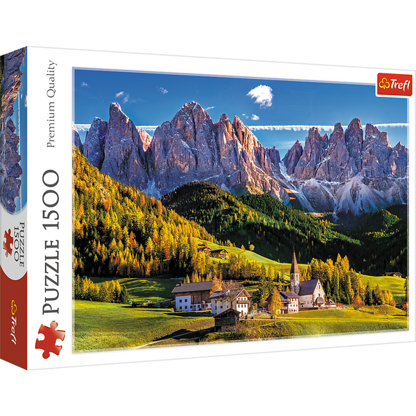 Puzzle - 1500 - Dolina Val di Funes, Dolomity, Włochy Trefl 26163