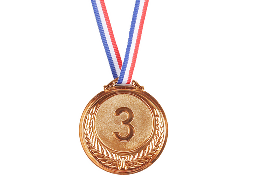 Brązowy Medal Trzecie Miejsce Nagroda Trofeum Cynkowy 6,5cm 