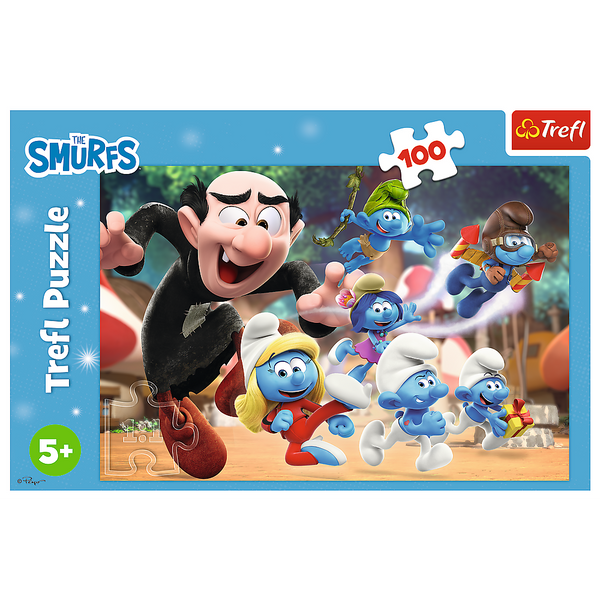 Puzzle - 100 - Nauki Papy Smerfa - Smerfy - Trefl 16481