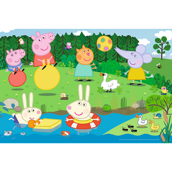 Puzzle - 60 - Wakacyjna zabawa - Świnka Peppa - Trefl 17326