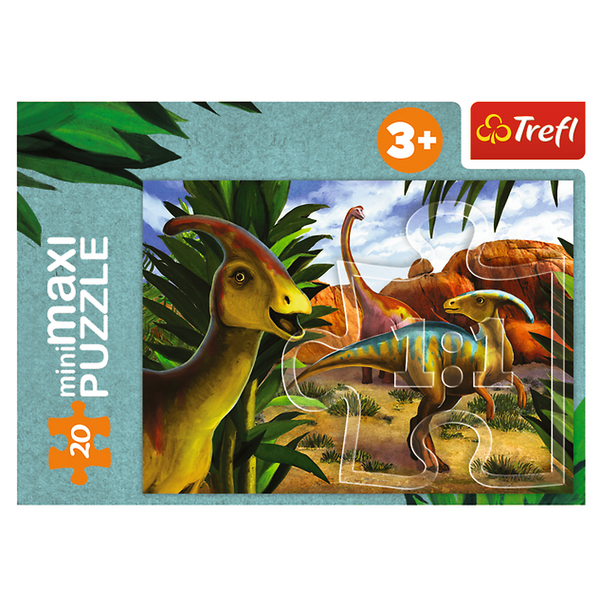 Puzzle - miniMaxi - 20 - Poznaj świat dinozaurów - Trefl 56036