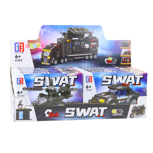 Klocki Konstrukcyjne Pojazdy Środki Transportu SWAT 2w1 92-117 el.