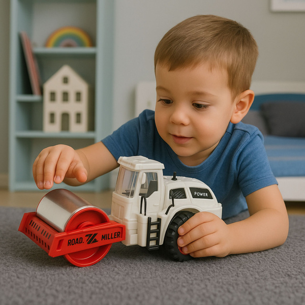 Walec Drogowy Budowlany Metalowy Obrotowy Walec Światła Dźwięki 