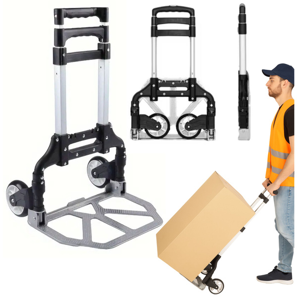 Lekki Wózek Transportowy Magazynowy Składany Aluminiowy 70kg 