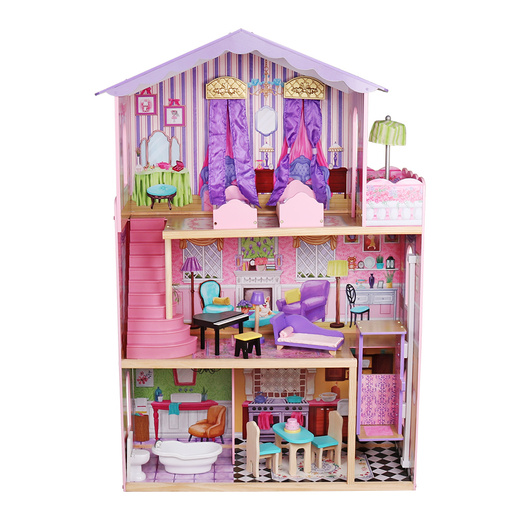 Domek Drewniany Stella Trzy Piętra Balkon Winda 126 cm  