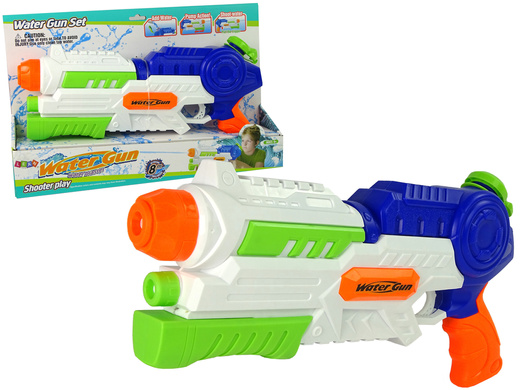 Pistolet Na Wodę 1000ml Biało-Niebieski 45 cm 