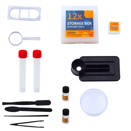 Mikroskop Edukacyjny LED Powiększenie 1200x Zestaw Naukowy Akcesoria