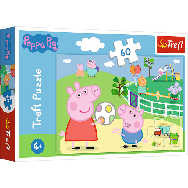 Puzzle - 60 - Zabawy w gronie przyjaciół - Świnka Peppa - Trefl 17356