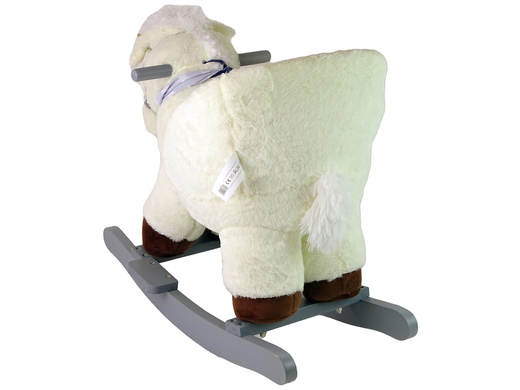 Koń Jednorożec Na Biegunach Bujak Dla Malucha Biały Beżowy  