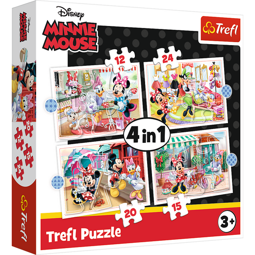 Puzzle - 4w1 (12, 15, 20, 24) - Minnie z przyjaciółmi - Disney Minnie - Trefl 34355