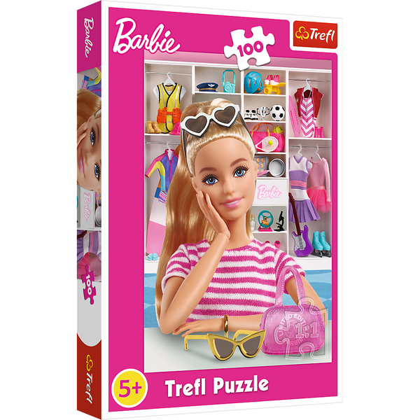 Puzzle - 100 - Poznaj Barbie - Mattel, BarbieTrefl 16458