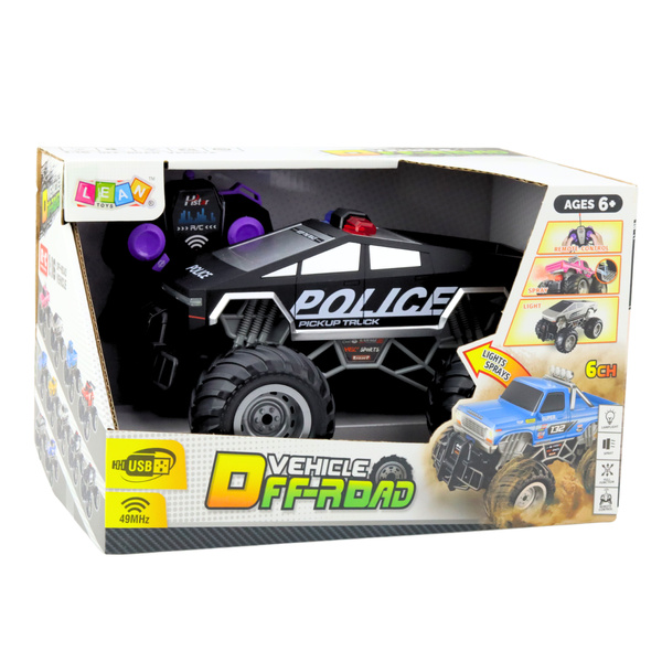 Auto Terenowe Policyjne Off-Road RC Zdalnie Sterowane Czarne 1:16 