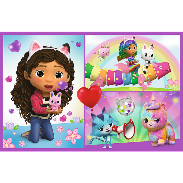 Puzzle - 2x70 - Baw się z Gabby - Koci Domek Gabi - Trefl 34438