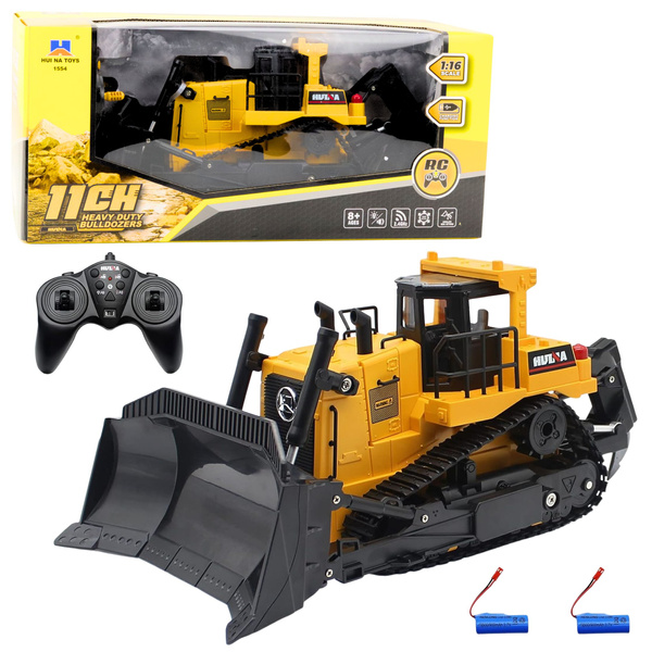 Spychacz Buldożer Samochód Budowlany Zdalnie Sterowany 1:16 R/C Żółty