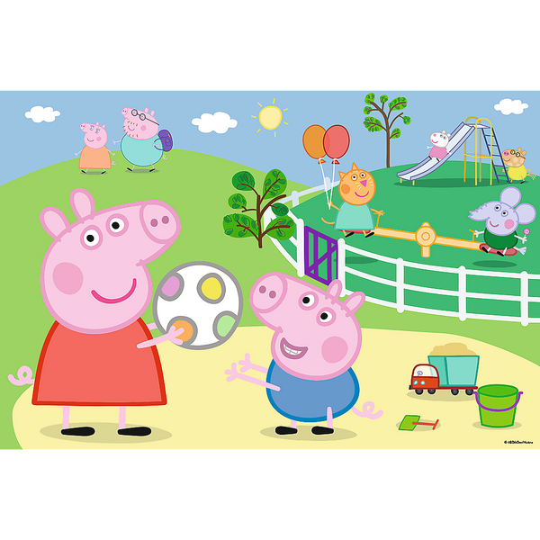 Puzzle - 60 - Zabawy w gronie przyjaciół - Świnka Peppa - Trefl 17356