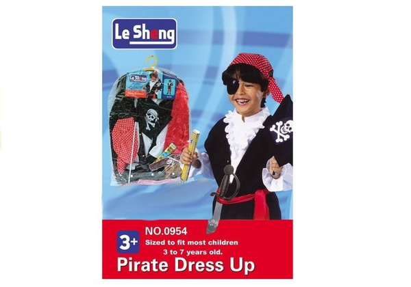 Strój Karnawałowy Pirata Kostium z Akcesoriami Szabla Opaska ST