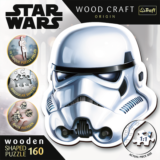 Puzzle drewniane - 160 - Gwiezdne wojny - STAR WARS - Hełm Szturmowca - Trefl 20188